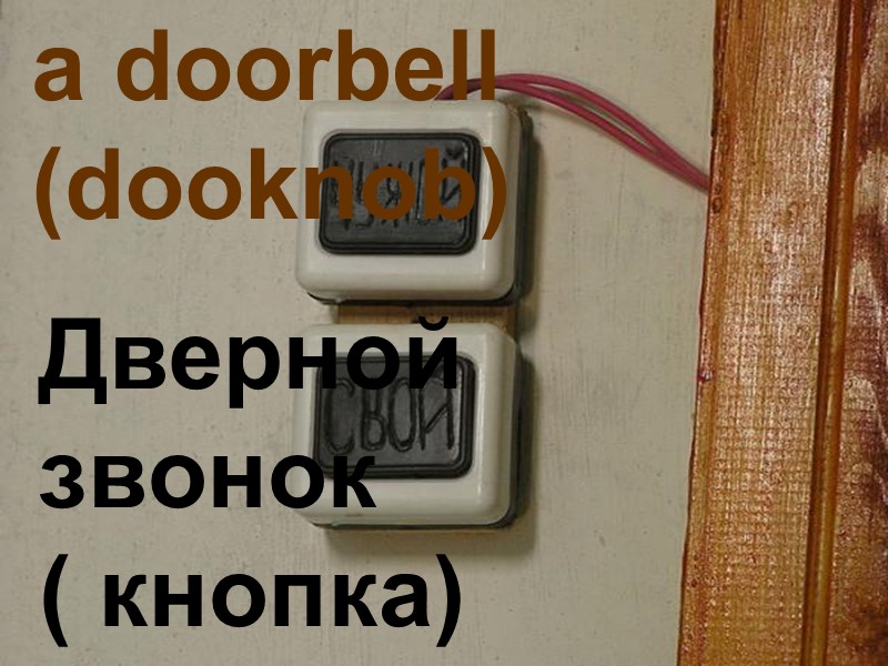 a doorbell (dooknob) Дверной звонок  ( кнопка)